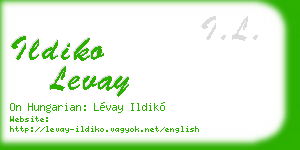 ildiko levay business card