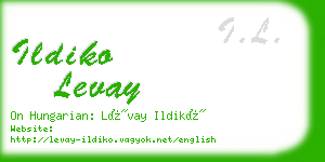 ildiko levay business card